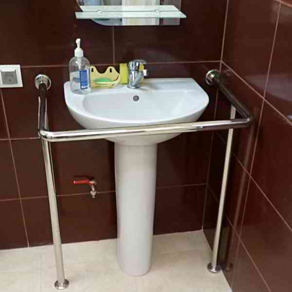 Поручні для інвалідів, Поручні для МГН, Поручні в санвузол, Поручні для інвалідів в туалет, Поручні для умивальника