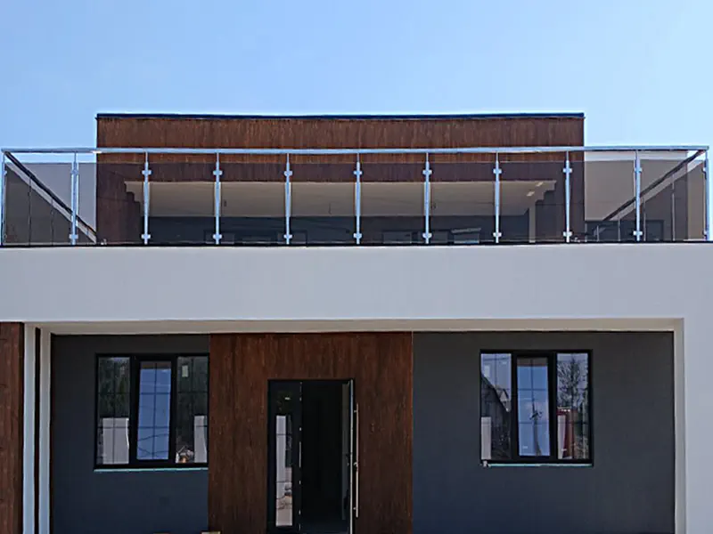 Перила на террасу купить, купить перила, стеклянная терраса